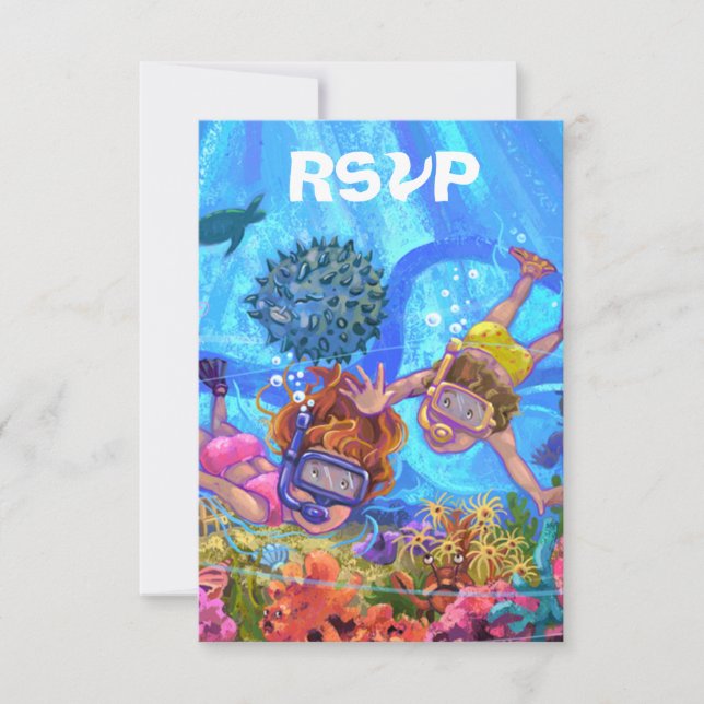 Under the Sea Party RSVP Card (Front)