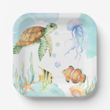 Under the Sea Party - Turtle Fish Ocean Birthday