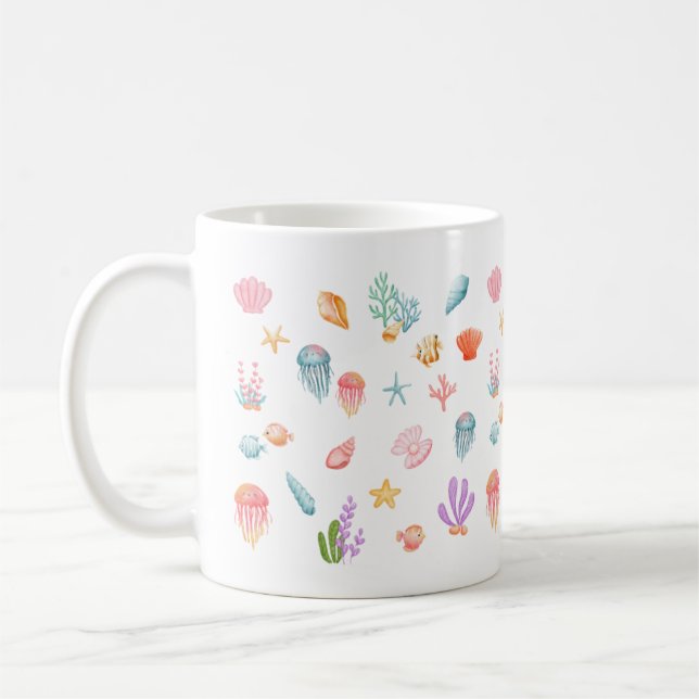 Under The Sea Pattern Coffee Mug (Left)