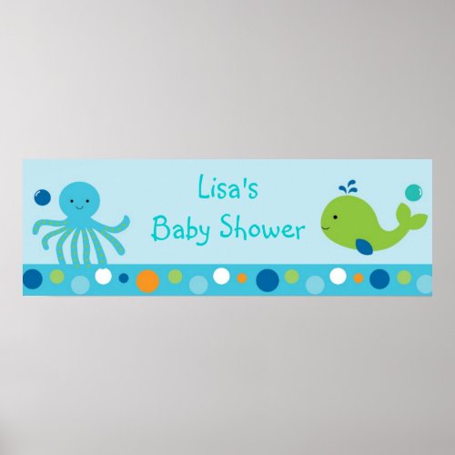 Under the Sea Personalized Banner Poster