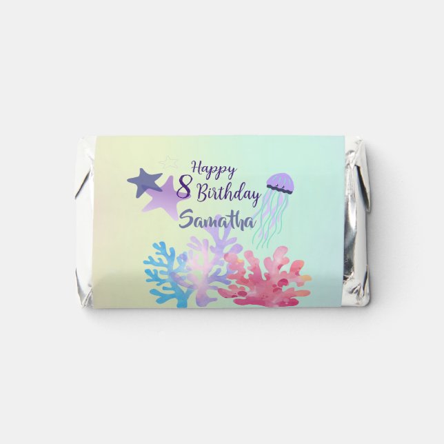 Under the Sea Personalized Mini Candy Bars  Hershey's Miniatures (Front)