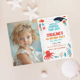 Under The Sea Photo Birthday Invitation