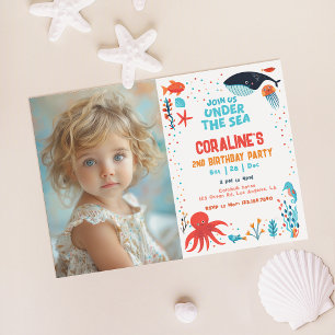 Under The Sea Photo Birthday Invitation