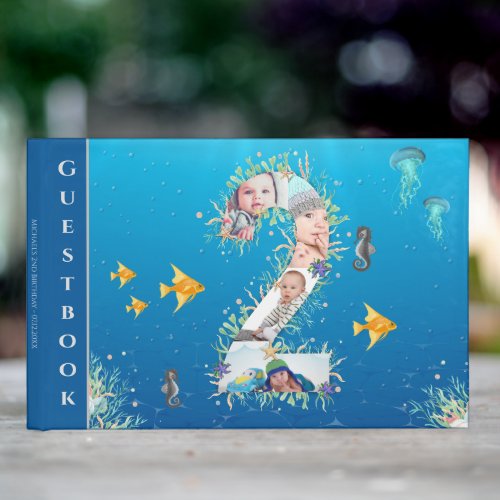 Under The Sea Photo Collage Big 2nd Birthday Guest Book