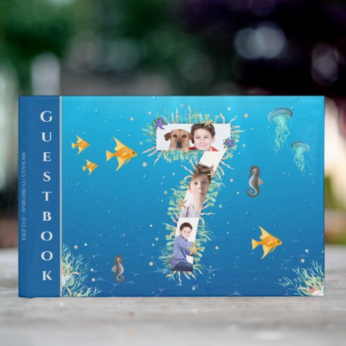 Under The Sea Photo Collage Big 7th Birthday Guest Book