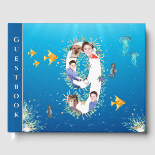 Under The Sea Photo Collage Big 9th Birthday Guest Book