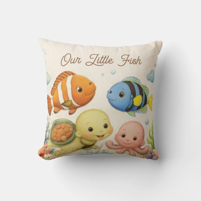 under the sea pillow | nursery decor | ocean (Front)