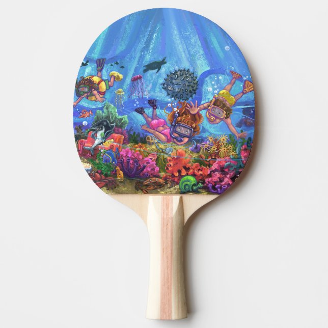 Under the Sea Ping-Pong Paddle (Front)
