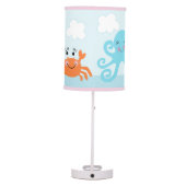 Under the Sea Pink/Girl Baby Nursery Lamp (Back)