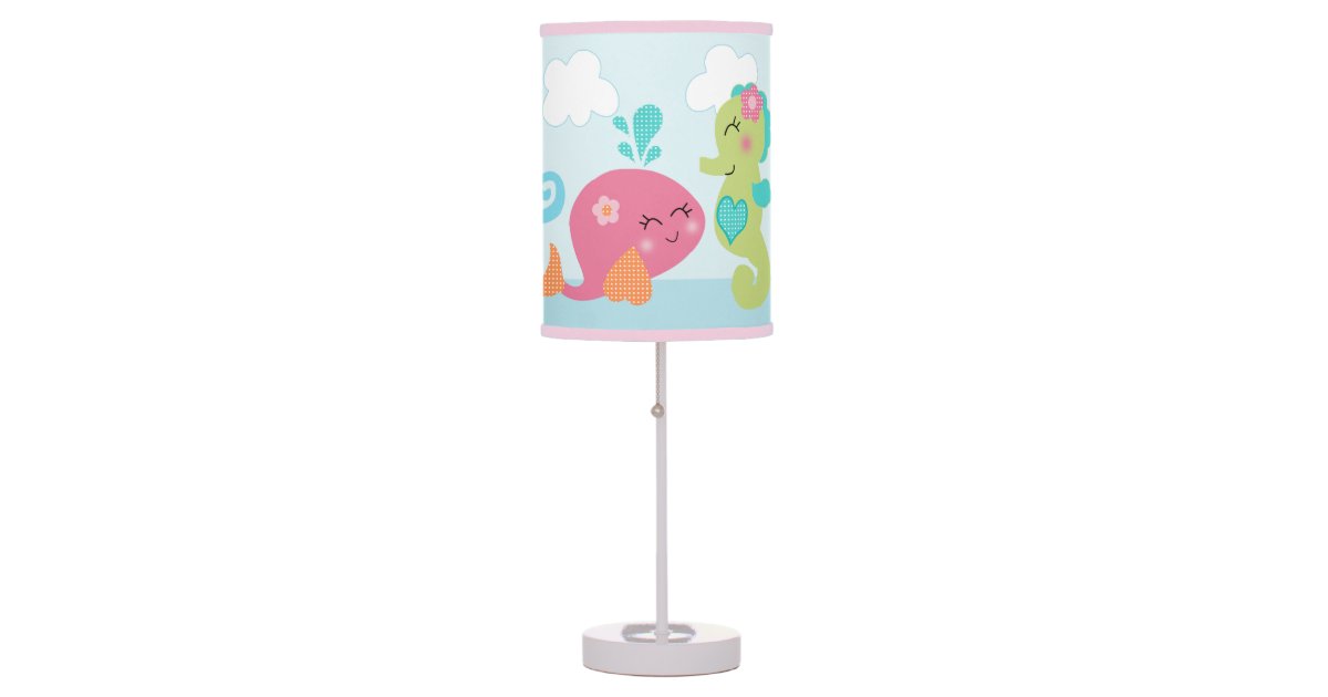 Under the Sea Pink/Girl Baby Nursery Lamp Zazzle