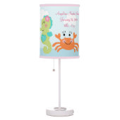 Under the Sea Pink/Girl Baby Nursery Lamp (Right)