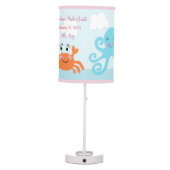 Under the Sea Pink/Girl Baby Nursery Lamp (Back)
