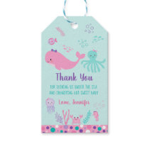 Under The Sea Pink Purple Nautical Baby Shower Gift Tags