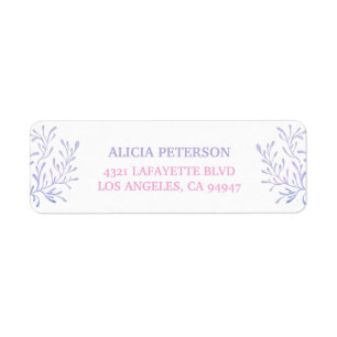Under the Sea Pink & Purple Seaweed 1st Birthday Label