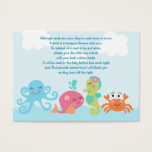 Under the SeaPink Whale Favor TagCard