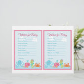 Under the Sea/Pink Whale "Wishes for Baby" notes (Standing Front)