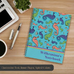 Under the Sea - Playful Seahorse and Shell Pattern Notebook