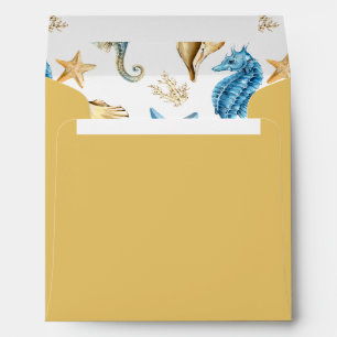 Under the Sea Pre-Printed Return Address Square Envelope