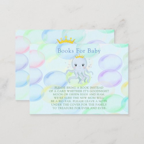 Under The Sea Prince Octopus Boy Books For Baby Business Card