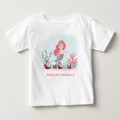 Under the Sea Princess Mermaid Birthday    Baby T_Shirt