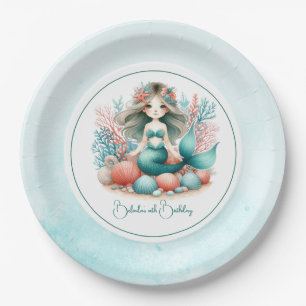 “Under the Sea Princess” Mermaid Birthday Party Paper Plates