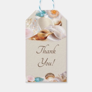 Under the Sea Quinceanera Party Seashells Favor Gift Tags