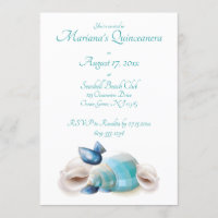 Under the Sea Quinceanera Party Teal Seashells