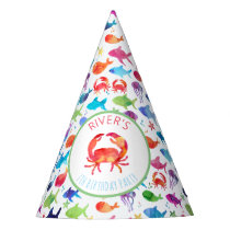 Under The Sea Rainbow Fish Birthday Baby Shower Party Hat