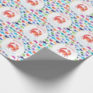 Under The Sea Rainbow Fish Birthday Baby Shower Wrapping Paper