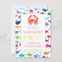 Under The Sea Rainbow Fish Birthday Party Crab