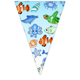 Under the Sea Sea Creatures Bunting Flags