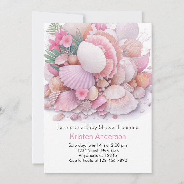 Under the Sea Sea Shell Delight Baby Shower Invitation (Front)