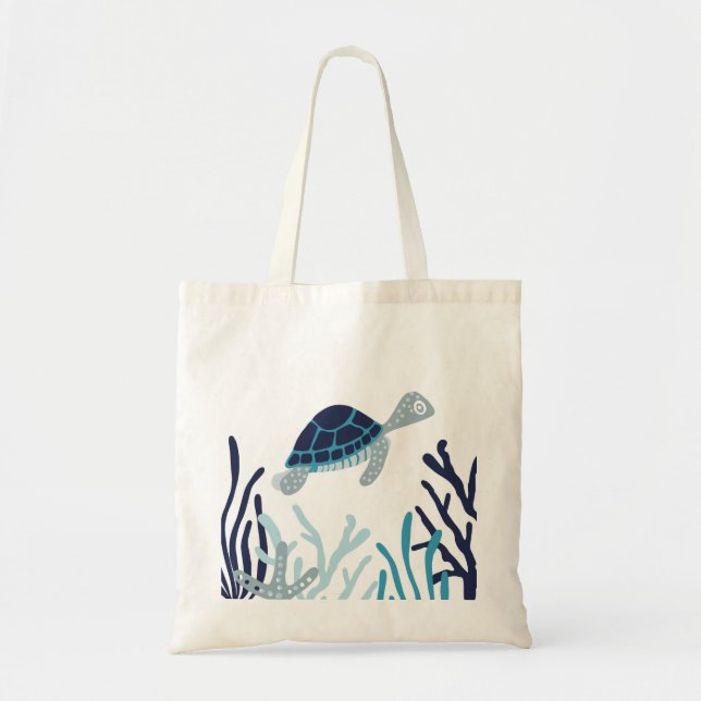 Under the Sea - Sea Turtle Tote Bag (Front)