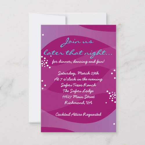 Under the Sea Seahorse Bat Bar Mitzvah Party Card