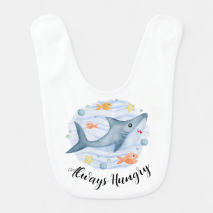 Under the Sea Shark Always Hungry Baby Bib