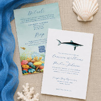 Under the Sea Shark Aquarium All-in-one QR Wedding