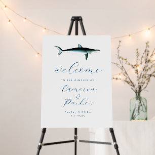 Under the Sea Shark Aquarium Wedding Welcome Sign