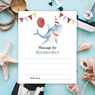 Under the sea Shark birthday time capsule message