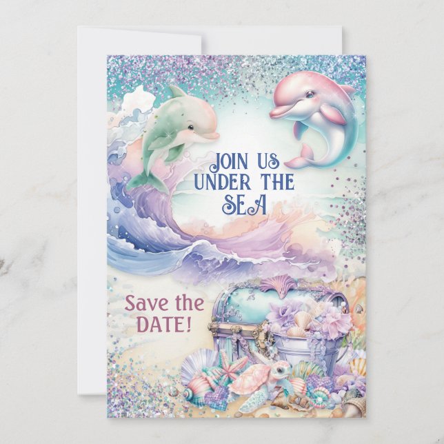 Under the Sea Shower Pool Party Invitation (Front)