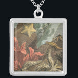 Under the Sea Silver Plated Necklace<br><div class="desc">Go underwater to explore the sea with all these different sea creatures. This vintage piece of art is a perfect addition to any sea anemone lovers. It captures sealife with starfishes,  kelp,  seaweed,  and other sea creatures. Get your art print today on your product.</div>