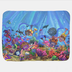 Under the Sea Stroller Blanket