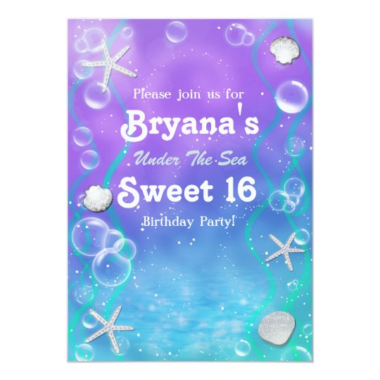 Under The Sea Sweet 16 Invitations 4