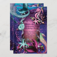 Under the Sea Swimming Birthday Party Invitations