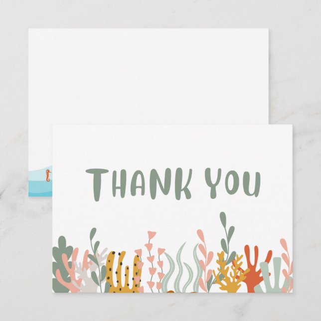 Under The Sea Thank you Card (Front/Back)