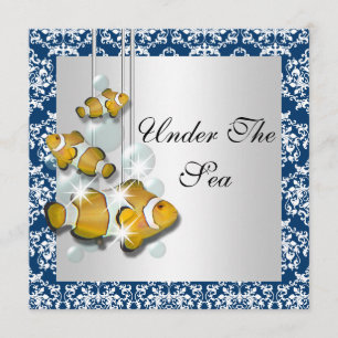 Under The Sea Theme party Invitation