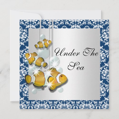 Under The Sea Theme party Invitation