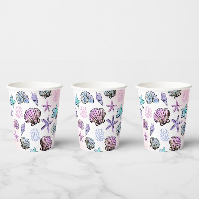 Under the Sea Themed Kids Birthday Paper Cups (Multi)