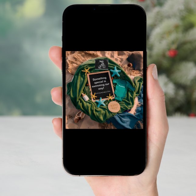 Under the Sea Themed Pregnancy Announcement  (Front Digital)