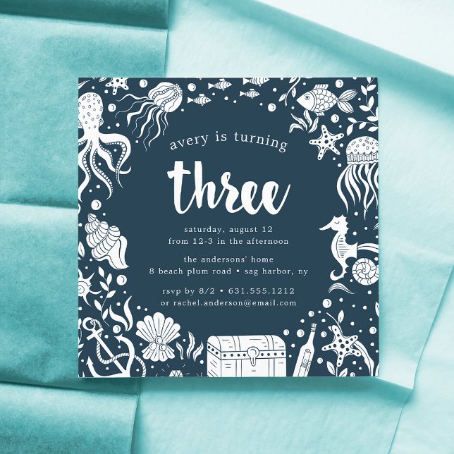 Under the Sea | Third Birthday Party Invitation (Creator Uploaded)