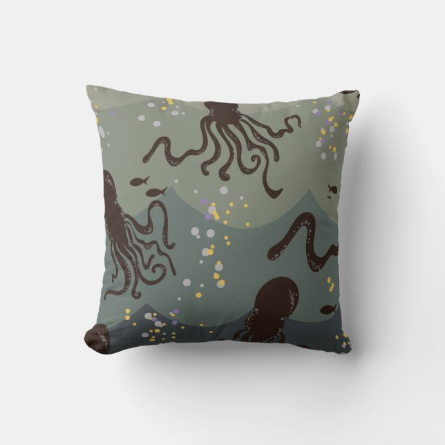 Under The Sea Throw Pillow (Front)